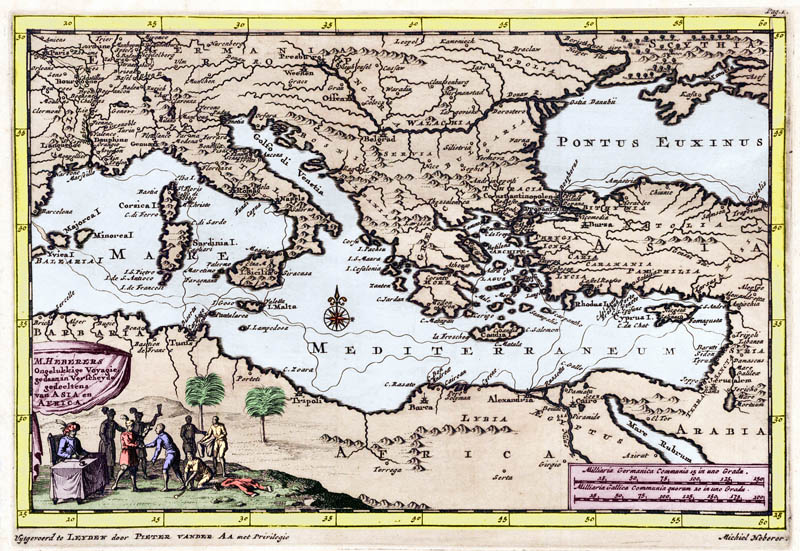Middellandse Zee 1706 Pieter van der Aa